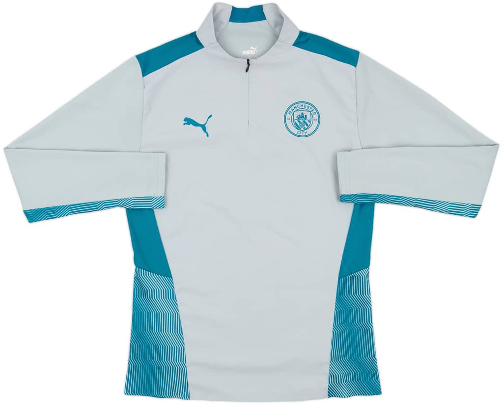 2021-22 Manchester City Puma 1/4 Zip Training Top - 8/10 - (M)