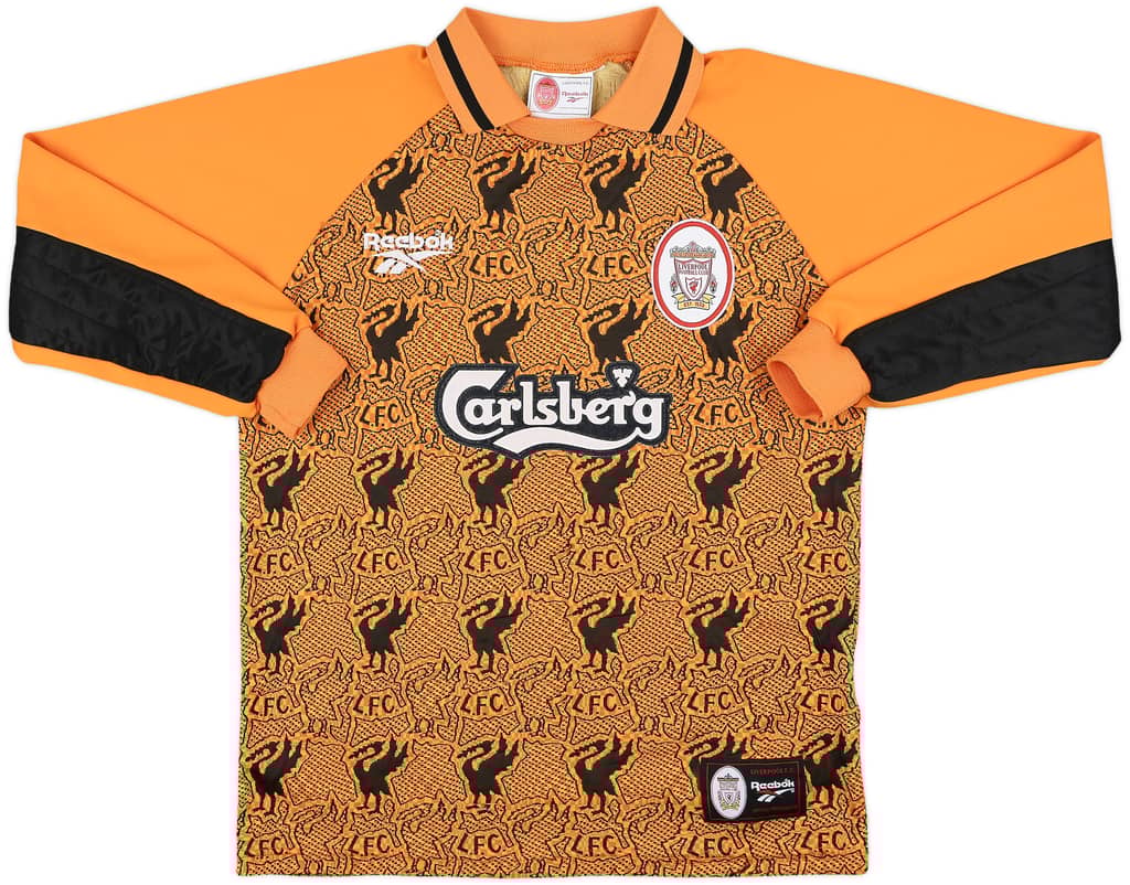 1996-97 Liverpool GK Shirt - 8/10 - (XL.Boys)