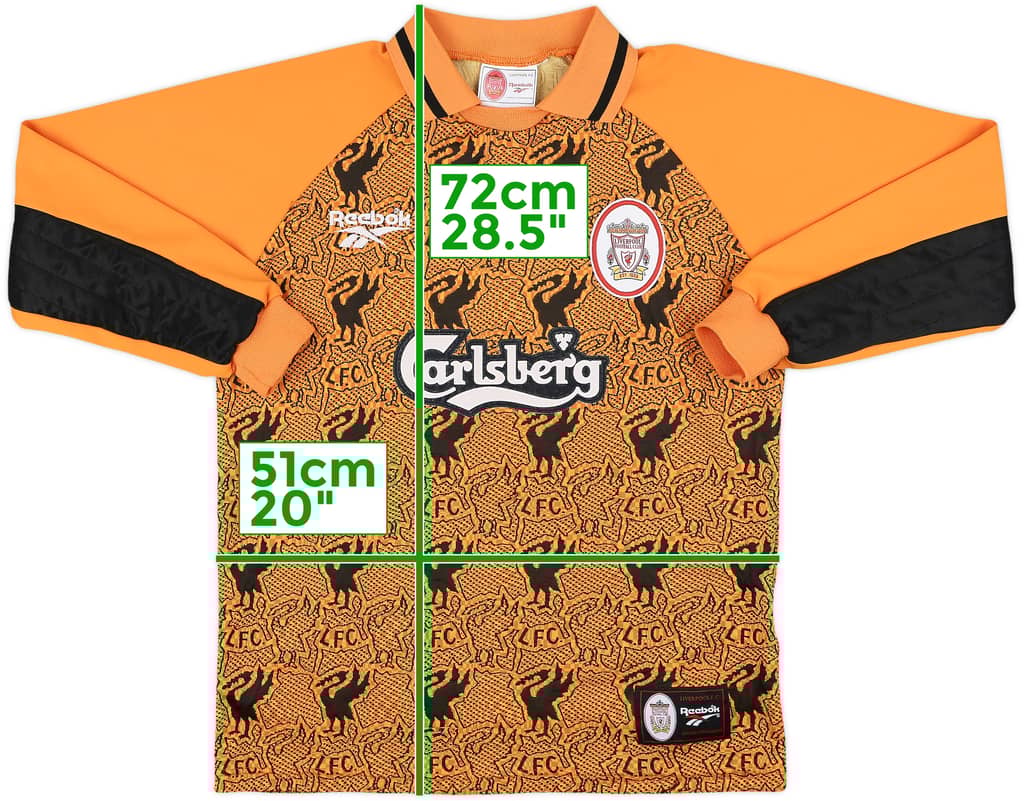 1996-97 Liverpool GK Shirt - 8/10 - (XL.Boys)