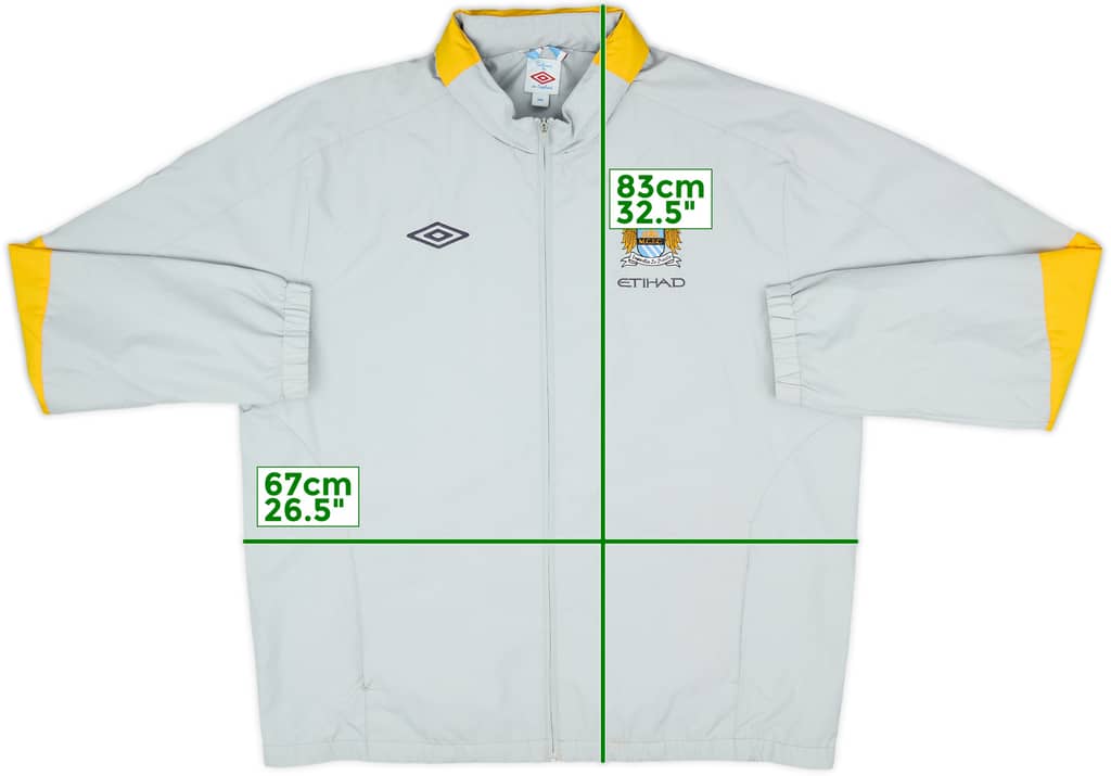 2010-11 Manchester City Umbro Hooded Rain Jacket - 8/10 - (XXL)