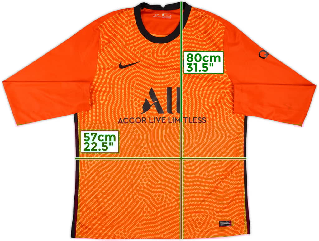 2020-21 Paris Saint-Germain GK Shirt - 9/10 - (XL)