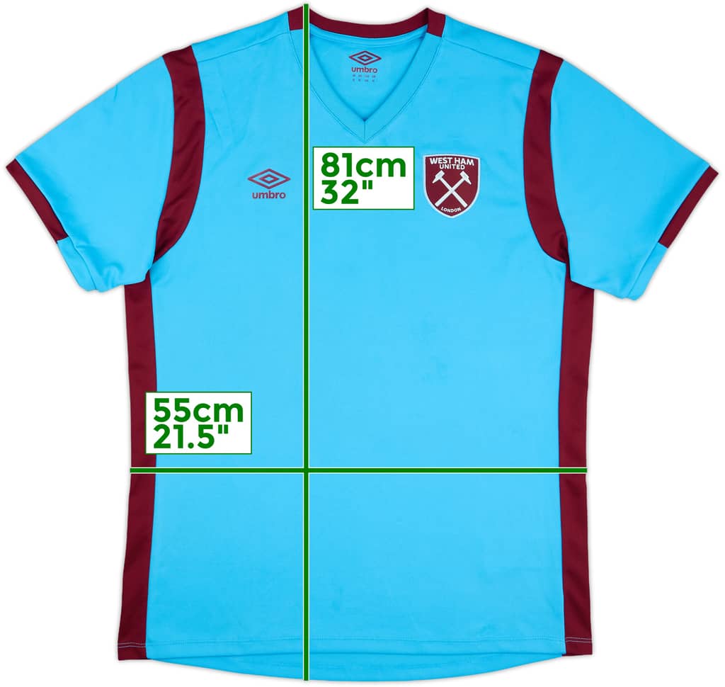 2018-19 West Ham Umbro Training Shirt - 8/10 - (XL)