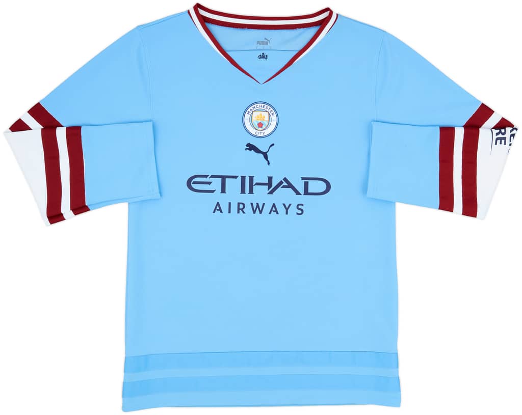 2022-23 Manchester City Puma Oversized Winter Jersey - 8/10 - (S)