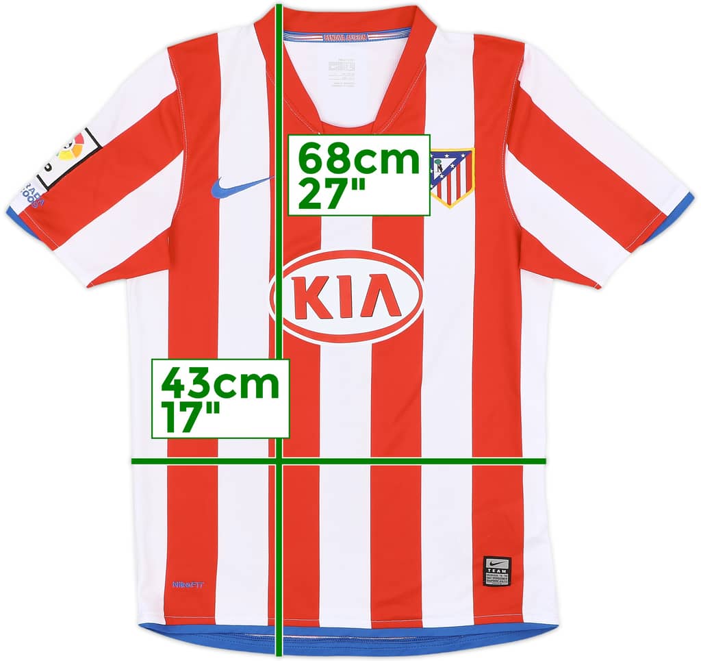 2008-09 Atletico Madrid Home Shirt - 7/10 - (L.Boys)