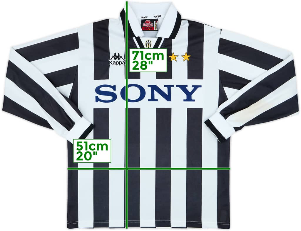 1995-97 Juventus Camiseta Local Manga Larga - 8/10 - (S)