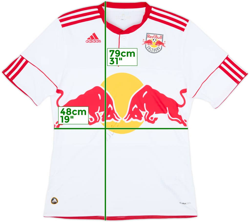 2010-12 Red Bull Salzburg Signed Home Shirt - 6/10 - (M)