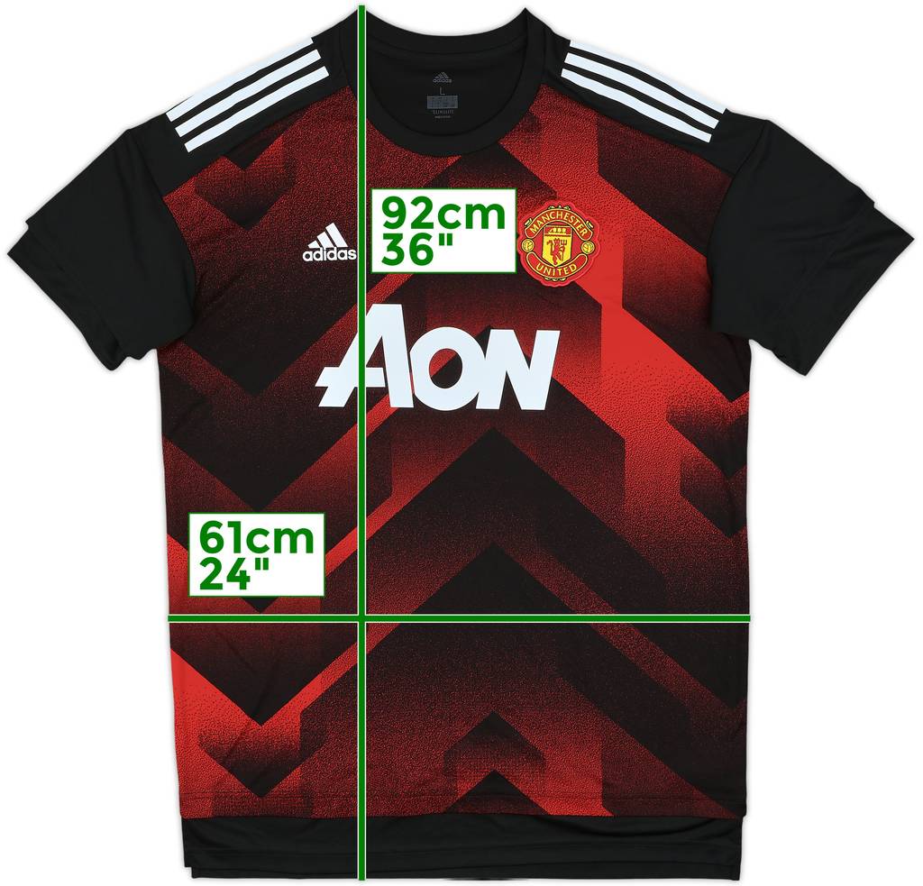 2017-18 Manchester United adidas Training Shirt - 9/10 - (L)