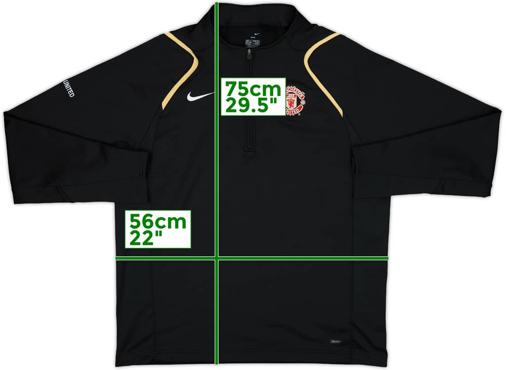 2006-07 Manchester United Nike 1/4 Zip Drill Top - 9/10 - (L)