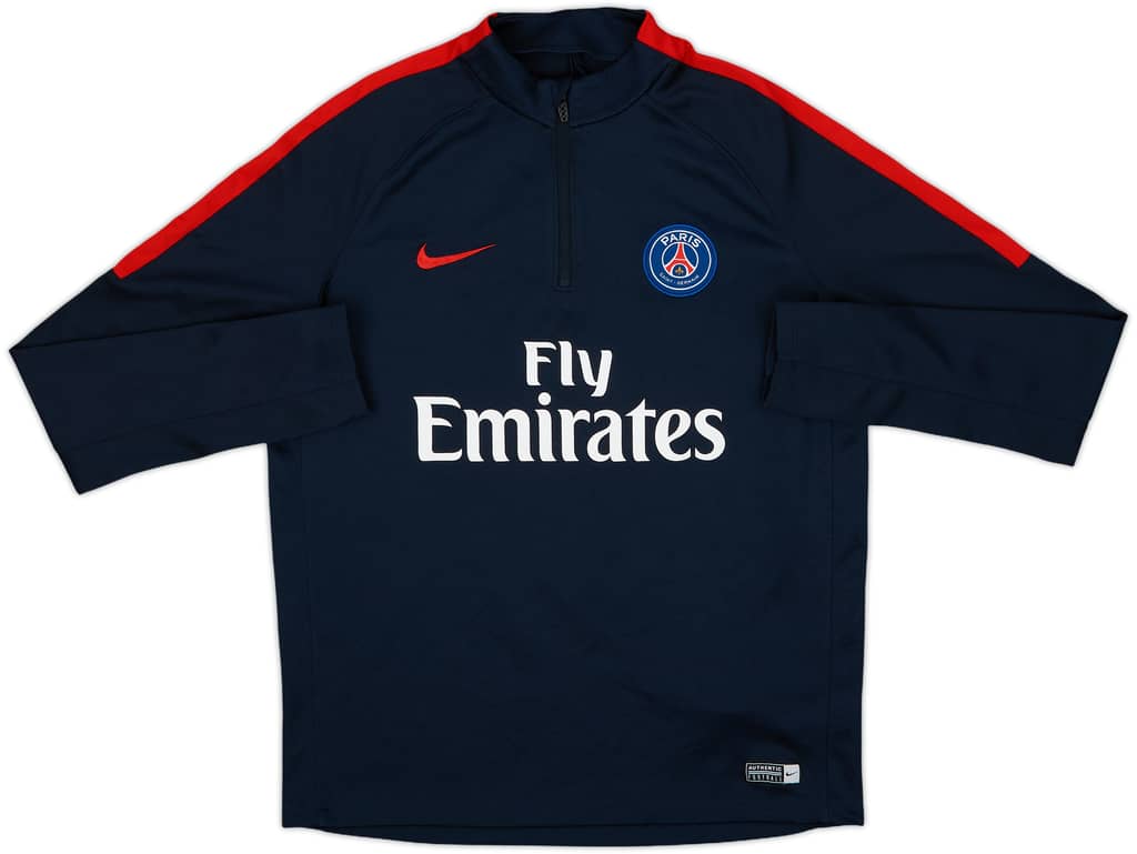 2017-18 Paris Saint-Germain Nike 1/4 Zip Drill Top - 8/10 - (XL.Boys)