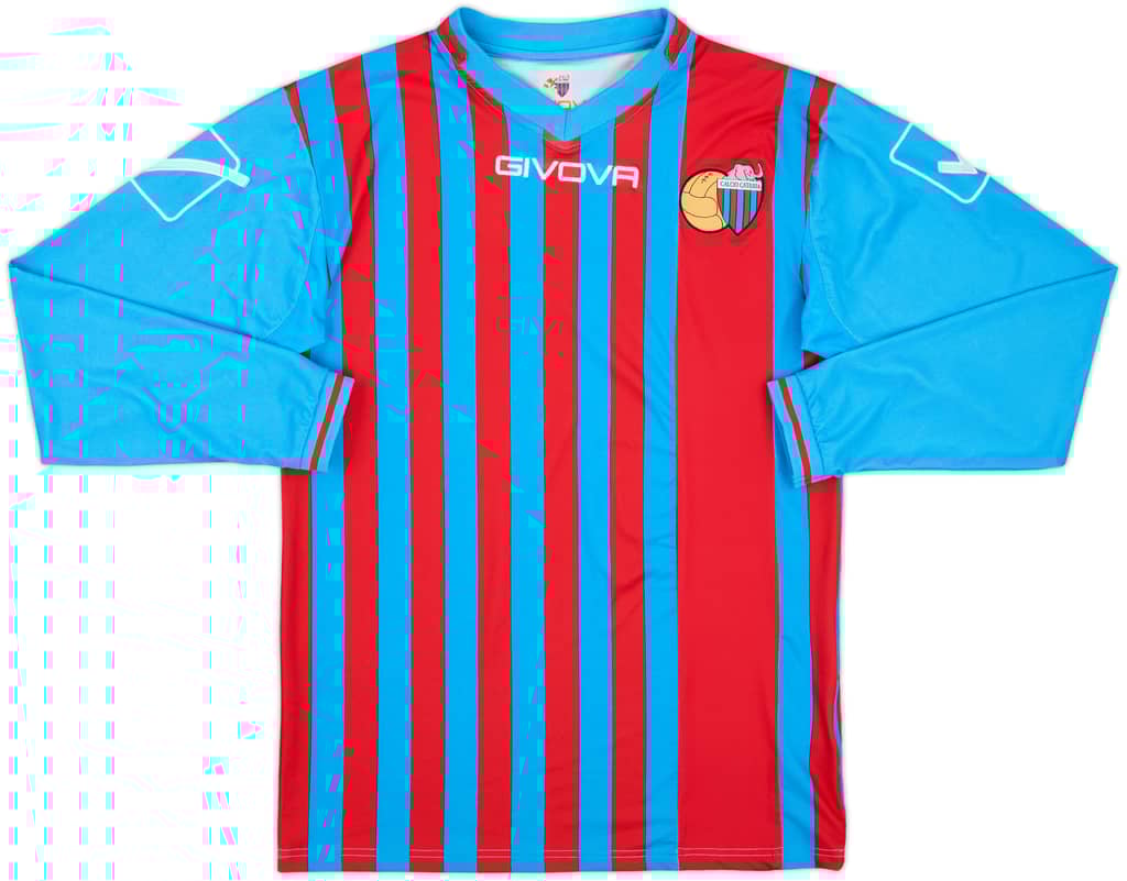 2013-14 Catania Home L/S Shirt - 9/10 - (L)