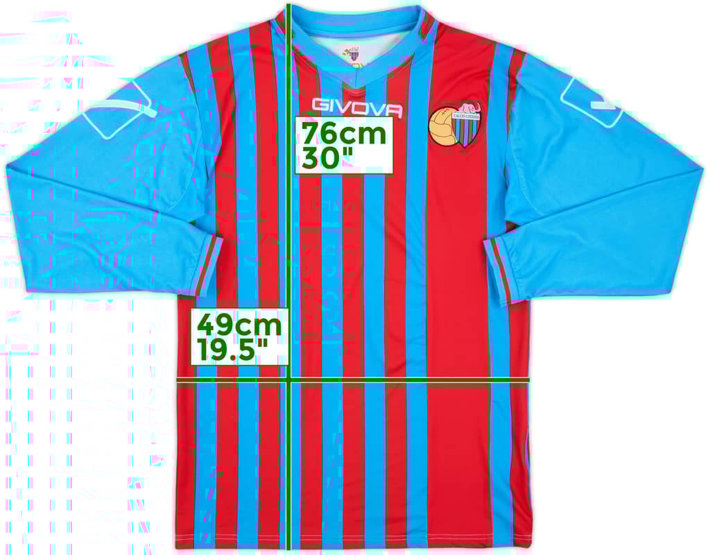 2013-14 Catania Home L/S Shirt - 9/10 - (L)