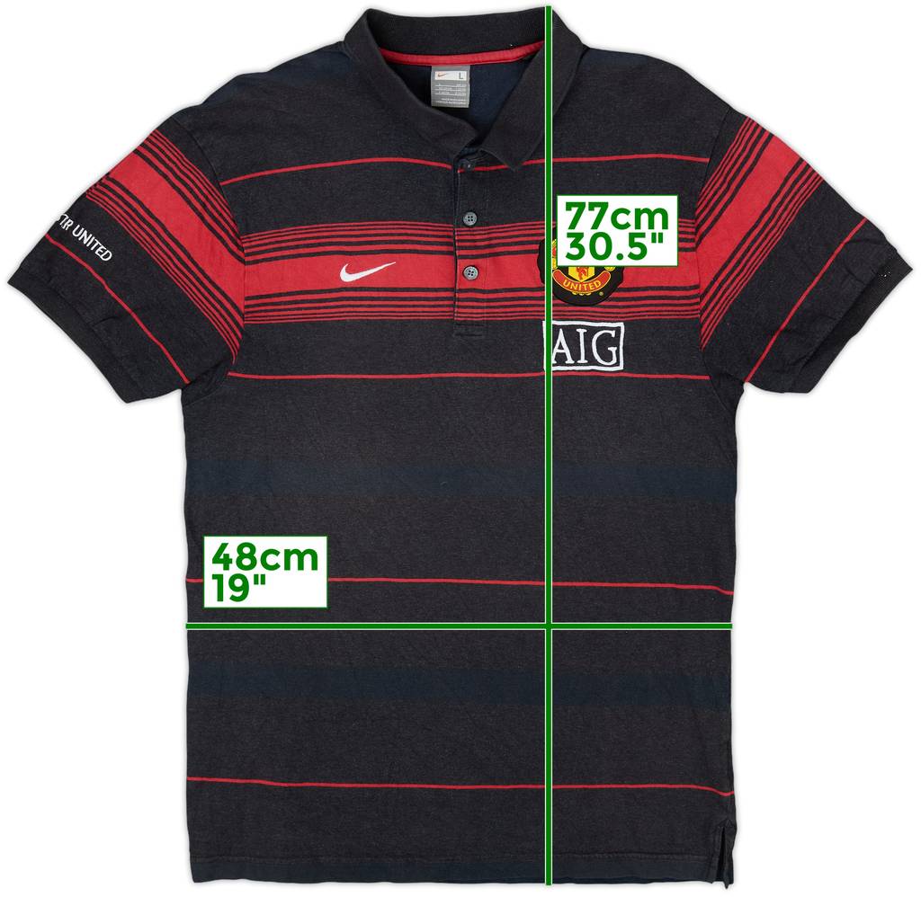 2009-10 Manchester United Nike Polo Shirt - 8/10 - (L)