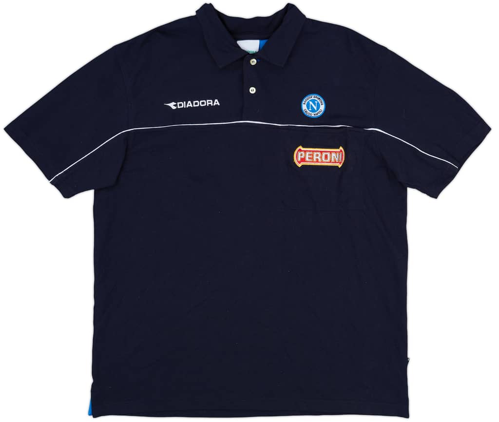 2000-01 Napoli Diadora Polo Shirt - 10/10 - (XL)
