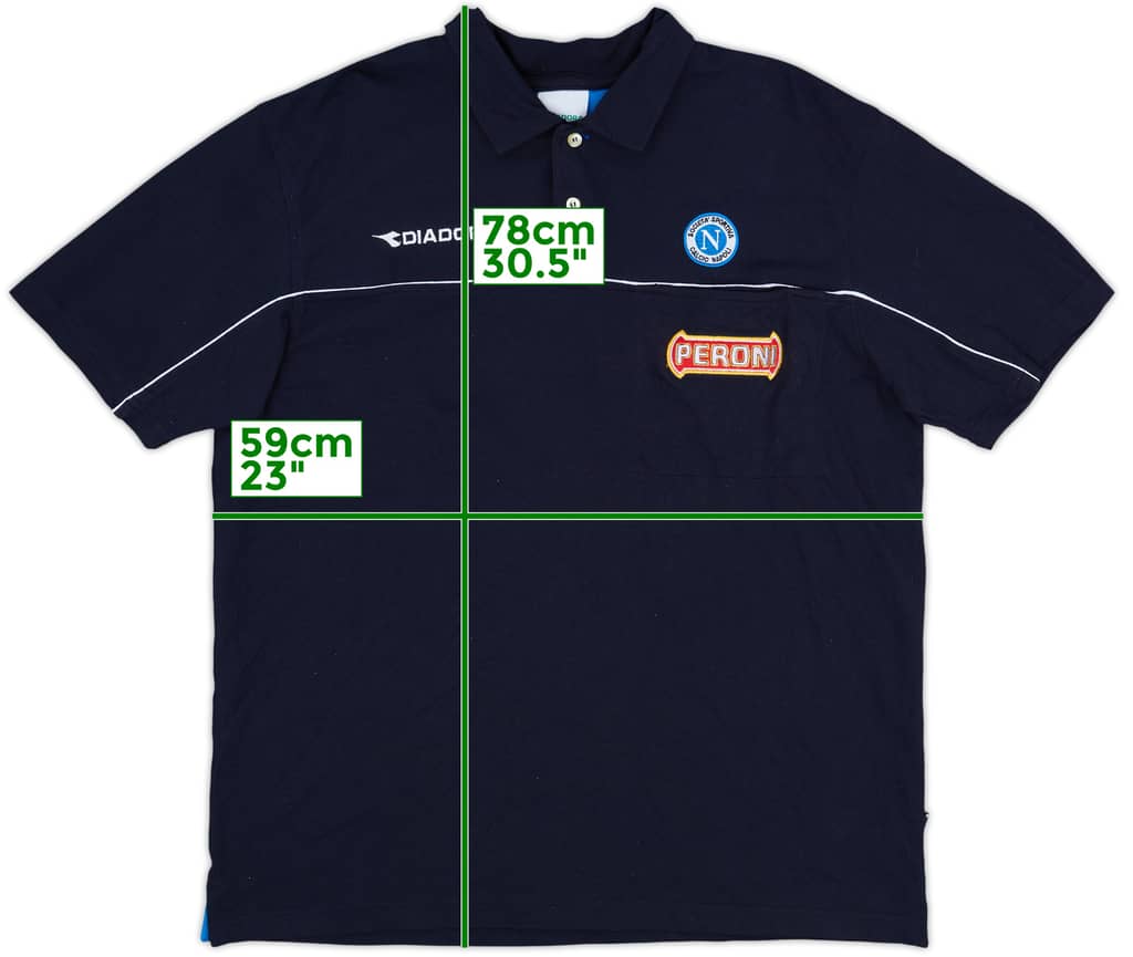 2000-01 Napoli Diadora Polo Shirt - 10/10 - (XL)