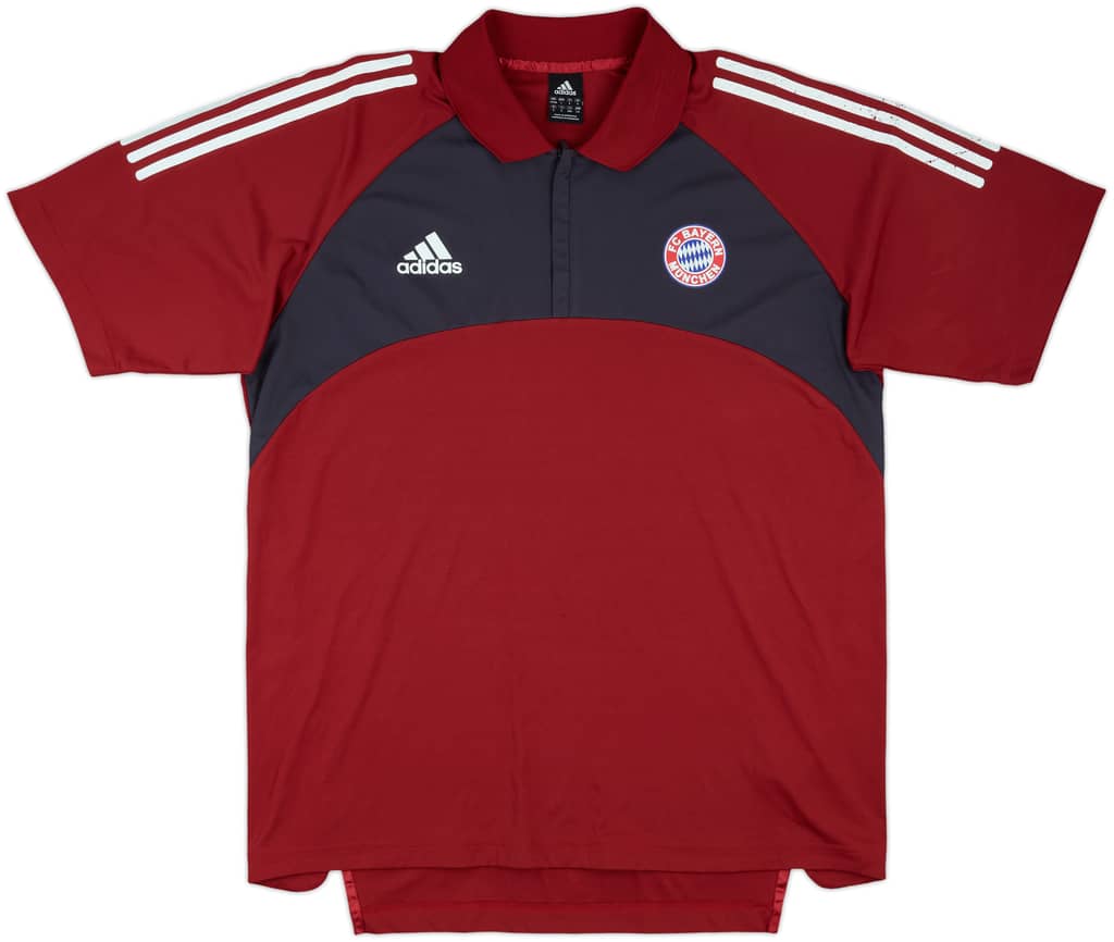 2002-03 Bayern Munich adidas 1/4 Zip Polo Shirt - 5/10 - (L/XL)