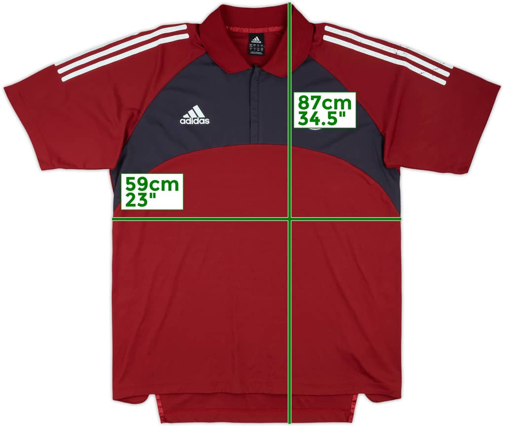 2002-03 Bayern Munich adidas 1/4 Zip Polo Shirt - 5/10 - (L/XL)
