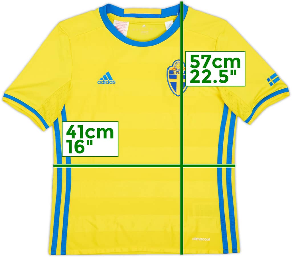 2016-17 Sweden Home Shirt - 9/10 - (M.Boys)