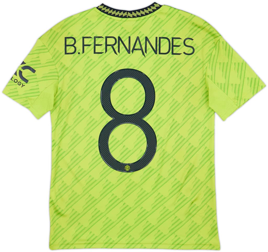2022-23 Manchester United Third Shirt B.Fernandes #8 - 9/10 - (L.Boys)