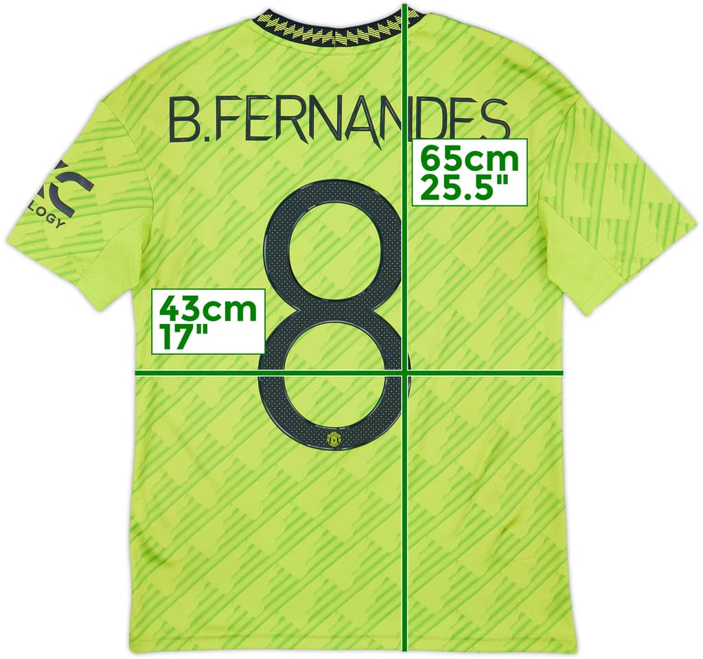 2022-23 Manchester United Third Shirt B.Fernandes #8 - 9/10 - (L.Boys)