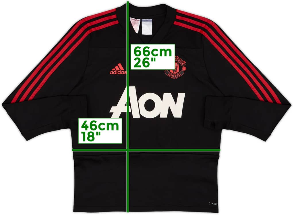 2018-19 Manchester United adidas Drill Top - 9/10 - (L.Boys)