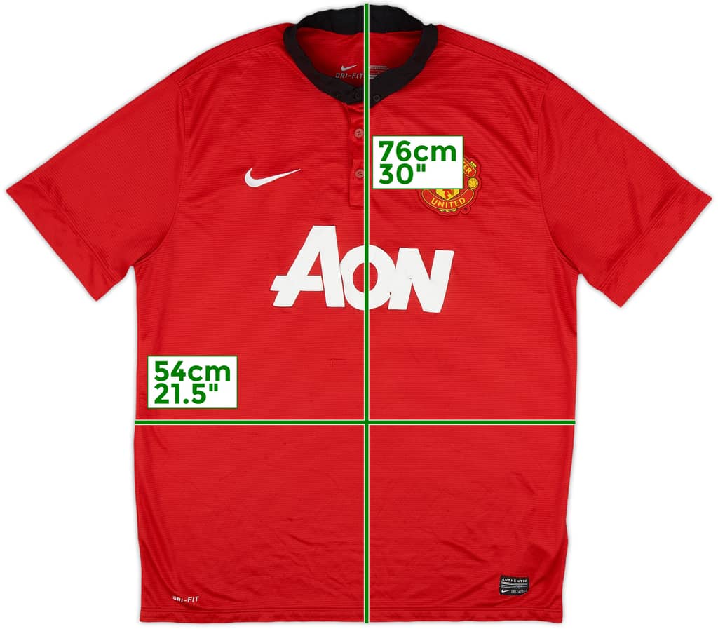 2013-14 Manchester United Home Shirt - 5/10 - (XL)