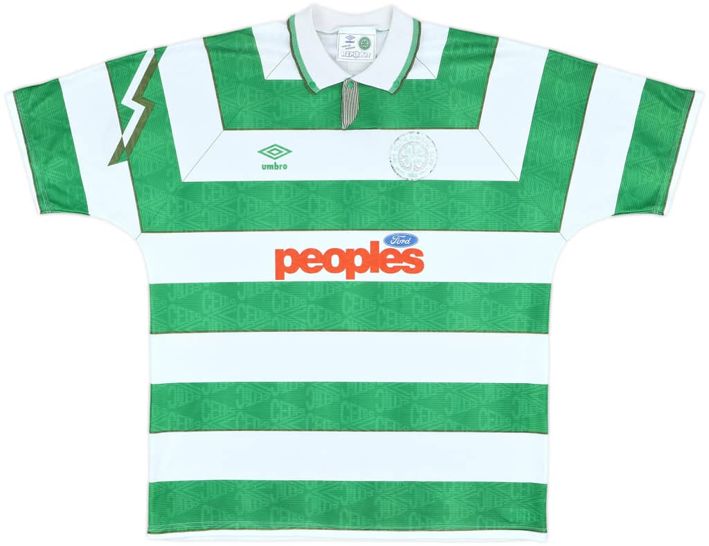 1991-92 Celtic Home Shirt - 4/10 - (XL)