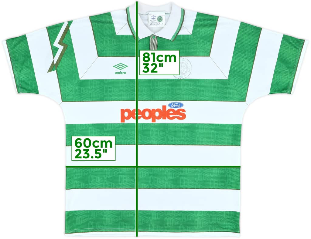 1991-92 Celtic Home Shirt - 4/10 - (XL)
