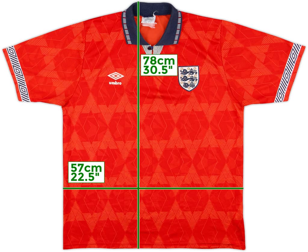1990-93 England Away Shirt - 9/10 - (L)