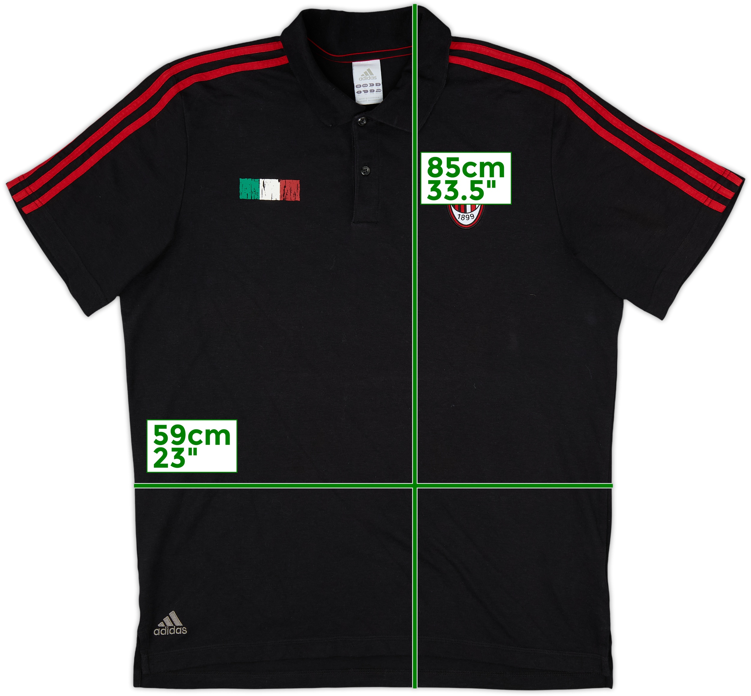 2012-13 AC Milan adidas Polo Shirt - 6/10 - (XL)