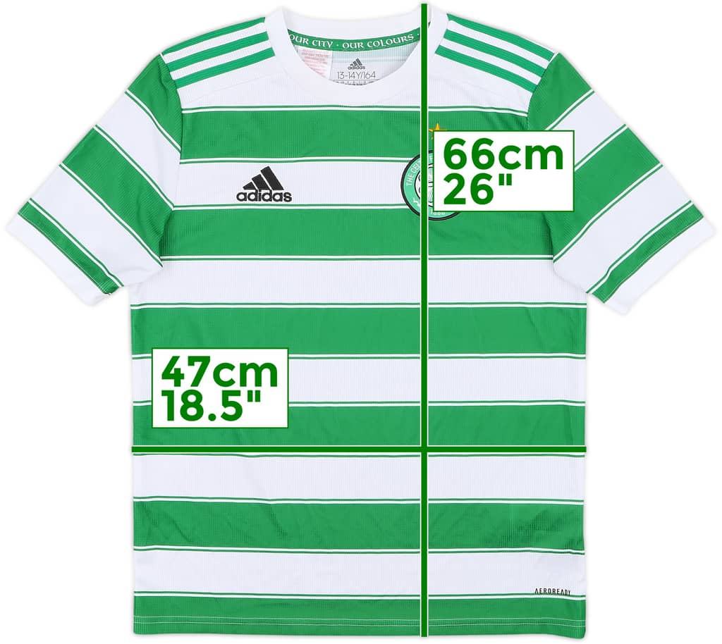 2021-22 Celtic Home Shirt - 10/10 - (L.Boys)