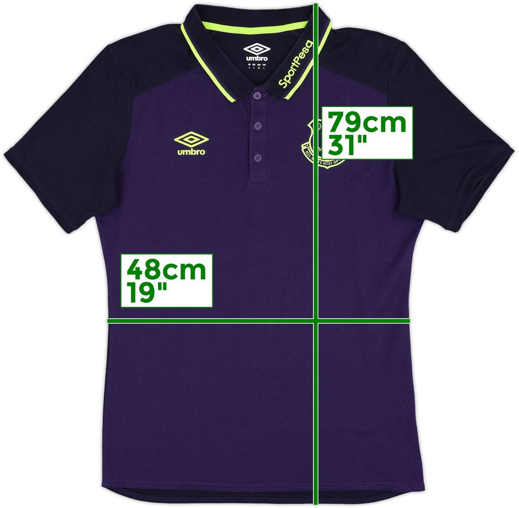 2018-19 Everton Umbro Polo Shirt - 9/10 - (L)