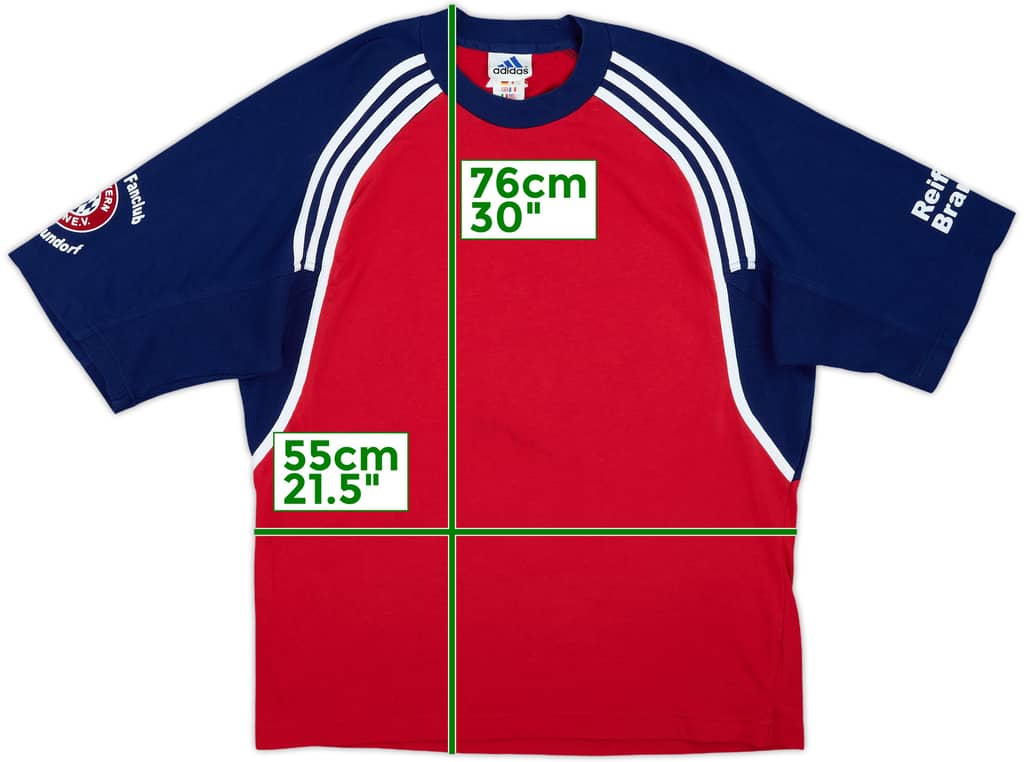 2000-01 Bayern Munich Fanclub adidas Cotton Tee - 8/10 - (L)