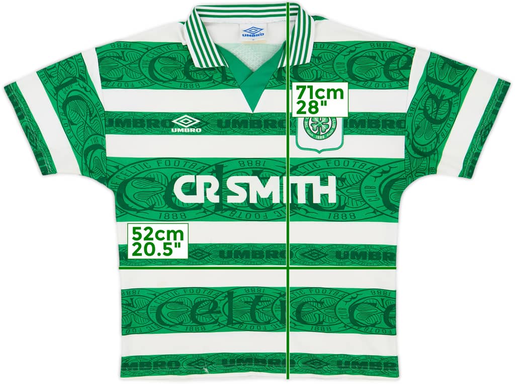 1995-97 Celtic Home Shirt - 8/10 - (M)