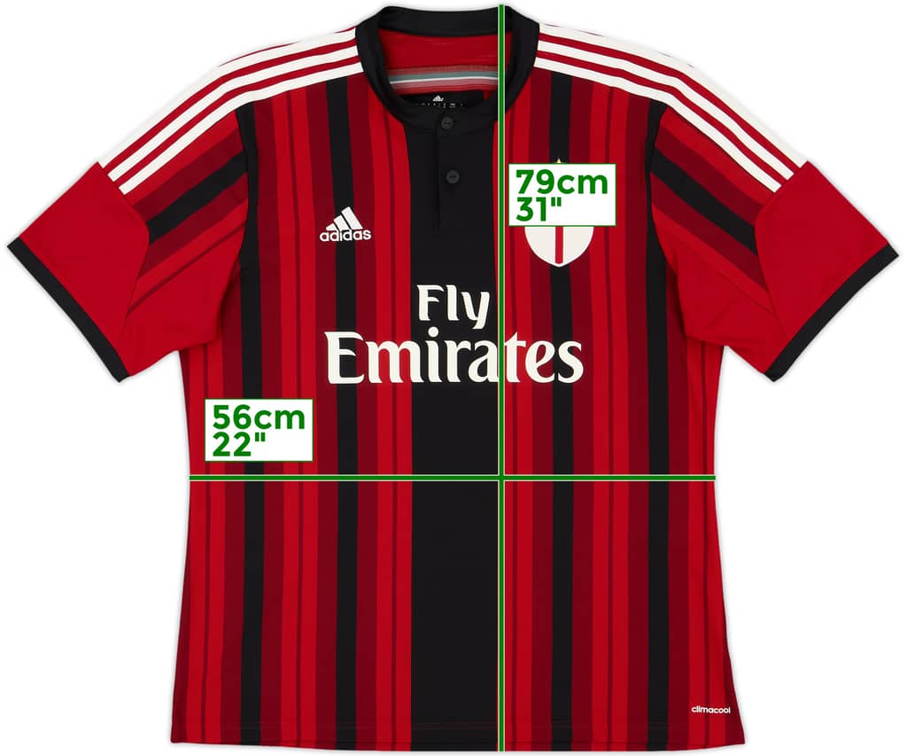 2014-15 AC Milan Home Shirt - 10/10 - (XL)