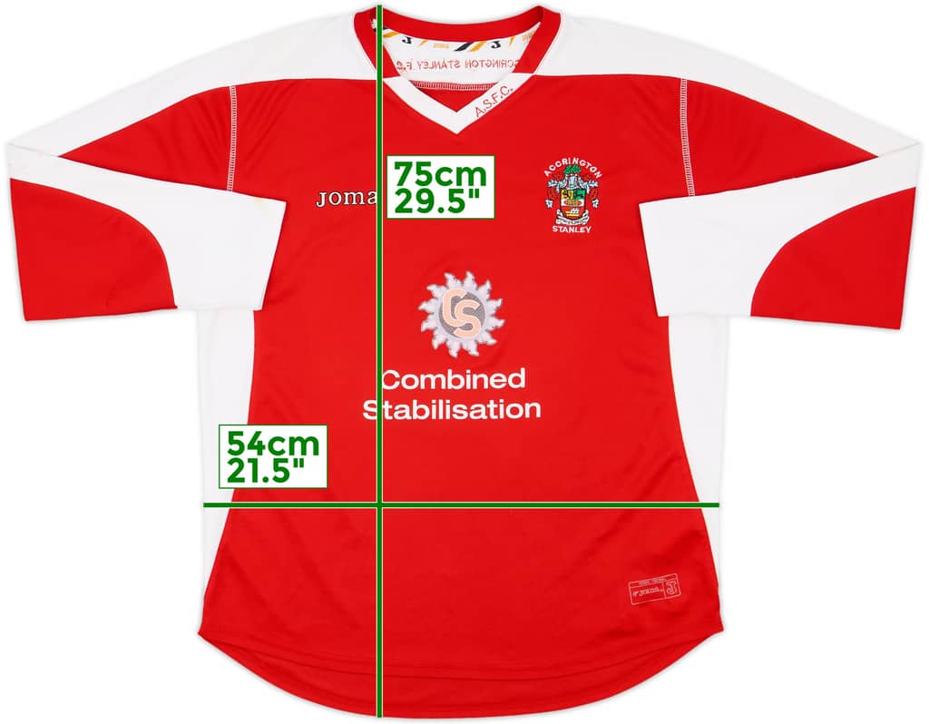 2010-11 Accrington Stanley Home L/S Shirt - 8/10 - (L)