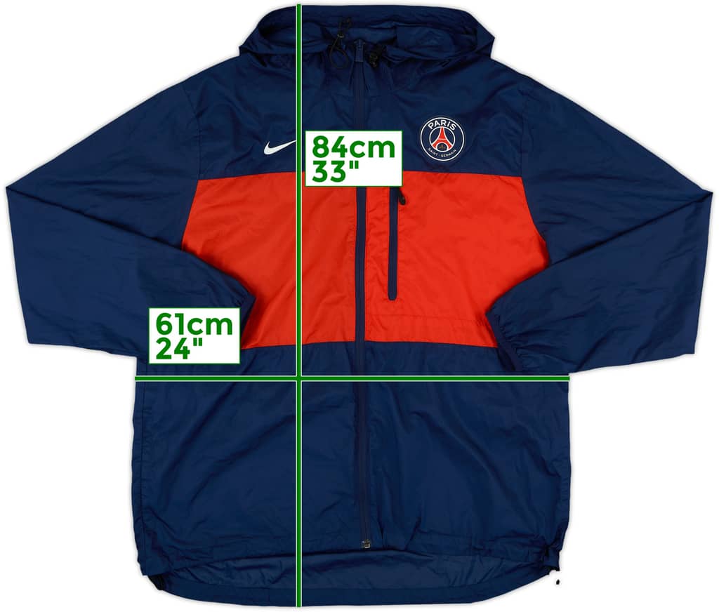 2014-15 Paris Saint-Germain Nike Hooded Rain Jacket - 9/10 - (L)