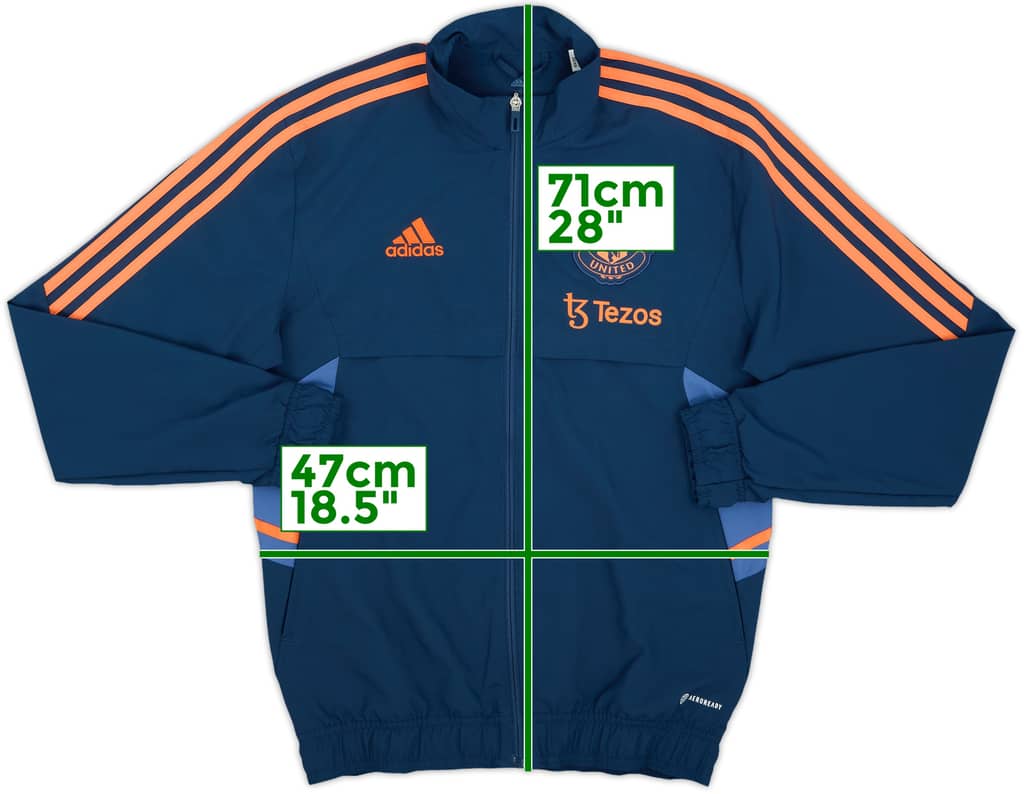 2022-23 Manchester United adidas Track Jacket - 7/10 - (XS)