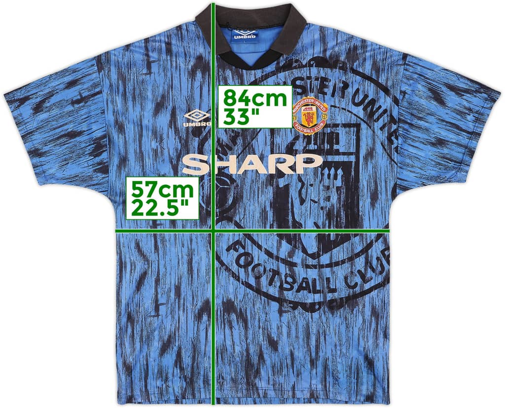 1992-93 Manchester United Away Shirt - 8/10 - (L)