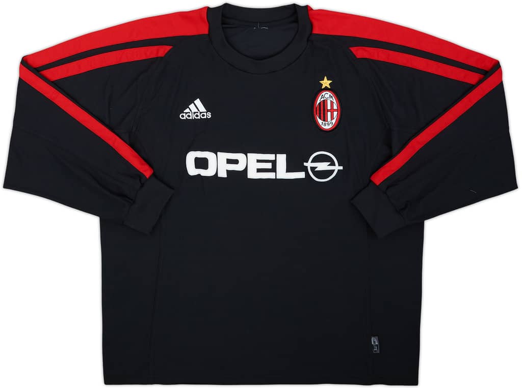 Camiseta adidas de entrenamiento de manga larga versión jugador del AC Milan 1998-00 - 8/10 - (L)