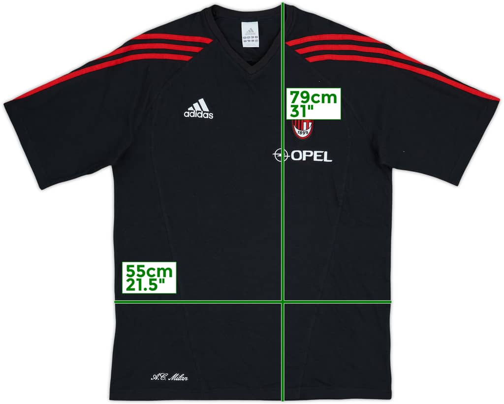 2005-06 AC Milan Player Issue adidas Cotton Tee - 10/10 - (M/L)