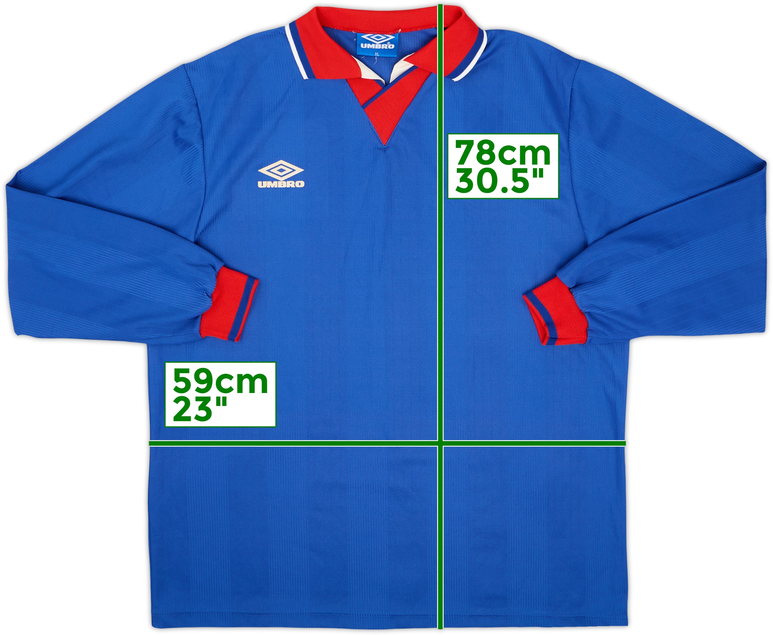 1990s Umbro Template L/S Shirt - 9/10 - (XL)