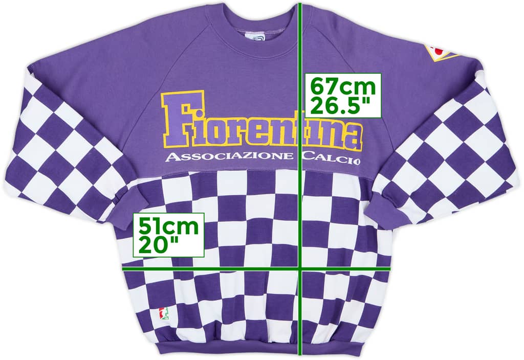 1990-91 Fiorentina Le Felpe Dei Grandi Club Sweat Top - 8/10 - (L)