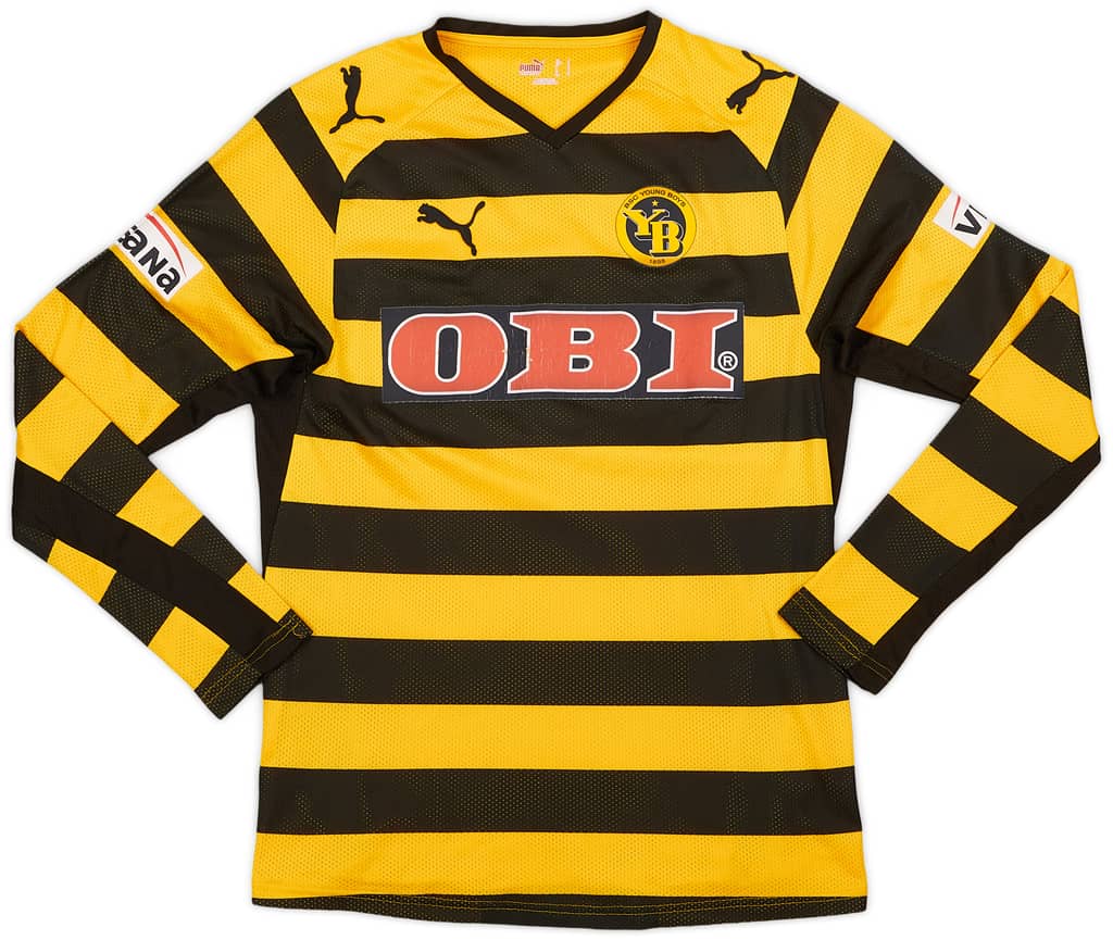 2008-09 Young Boys Player Issue Home L/S Shirt - 6/10 - (S)