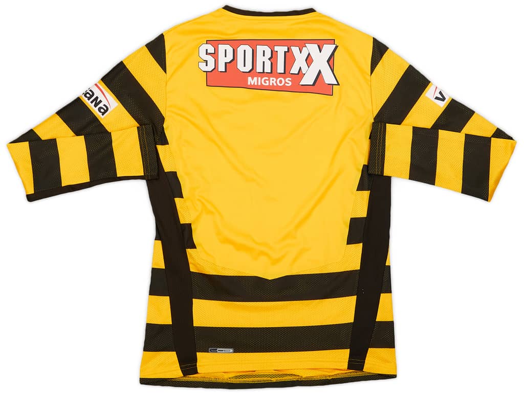 2008-09 Young Boys Player Issue Home L/S Shirt - 6/10 - (S)