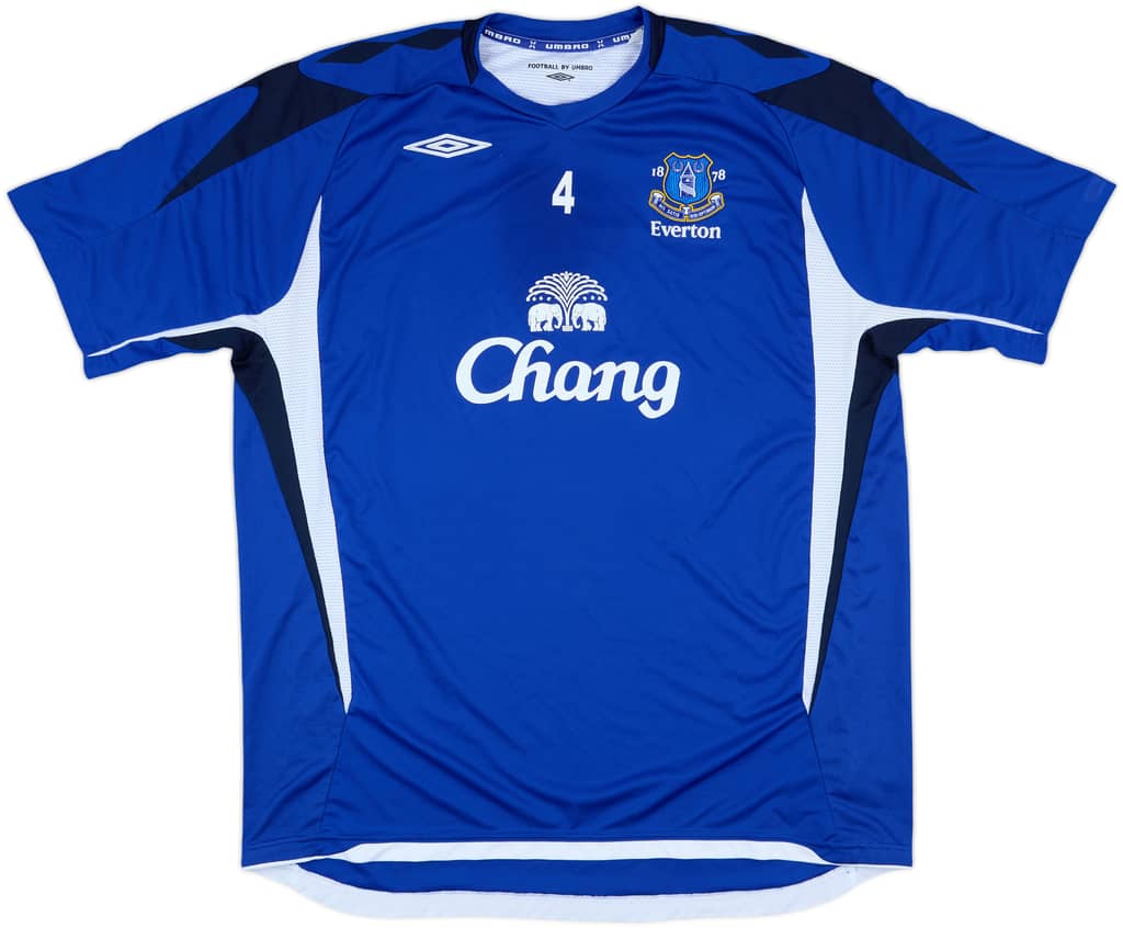 2006-08 Everton Player Issue Umbro Training Shirt #4 (Yobo)