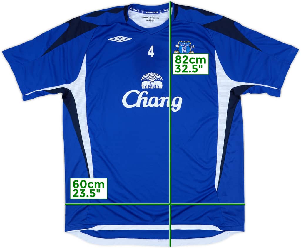2006-08 Everton Player Issue Umbro Training Shirt #4 (Yobo)