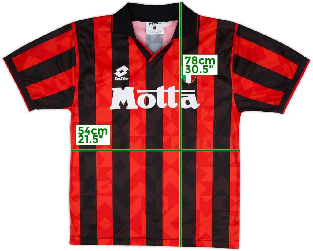1993-94 AC Milan Home Shirt - 8/10 - (M)