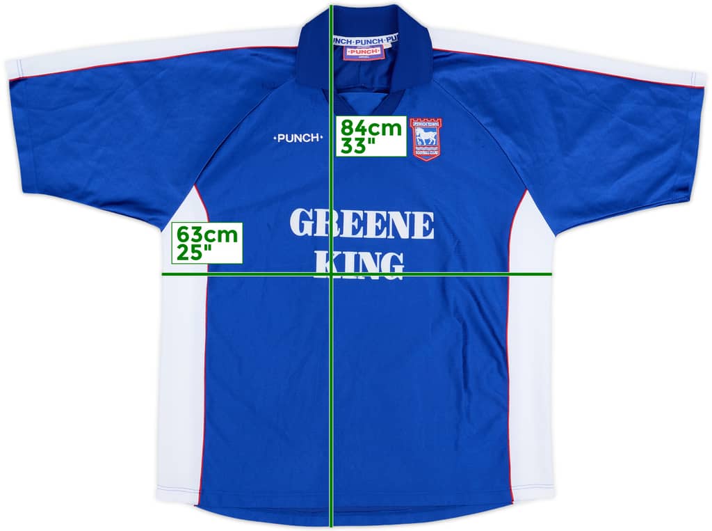 1999-01 Ipswich Home Shirt - 8/10 - (XL)