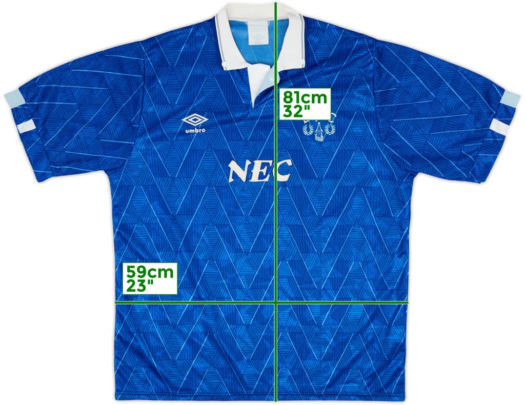 1989-91 Everton Home Shirt - 4/10 - (XL)