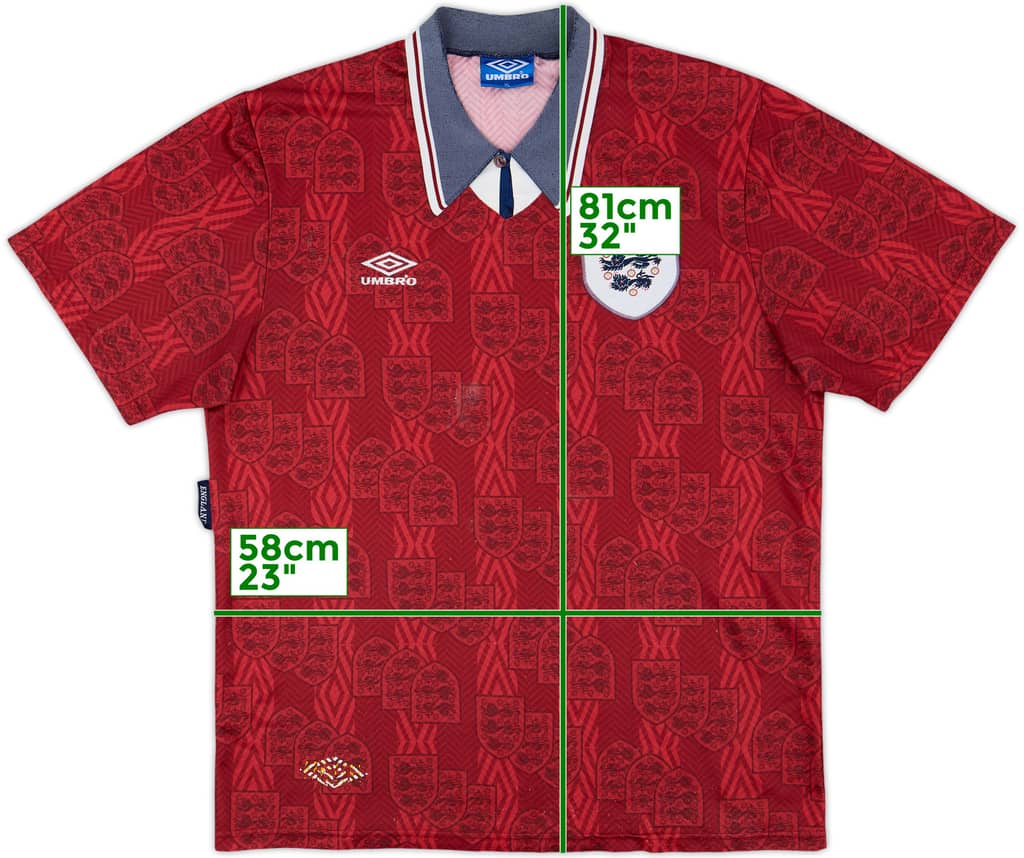 1993-95 England Away Shirt - 6/10 - (XL)